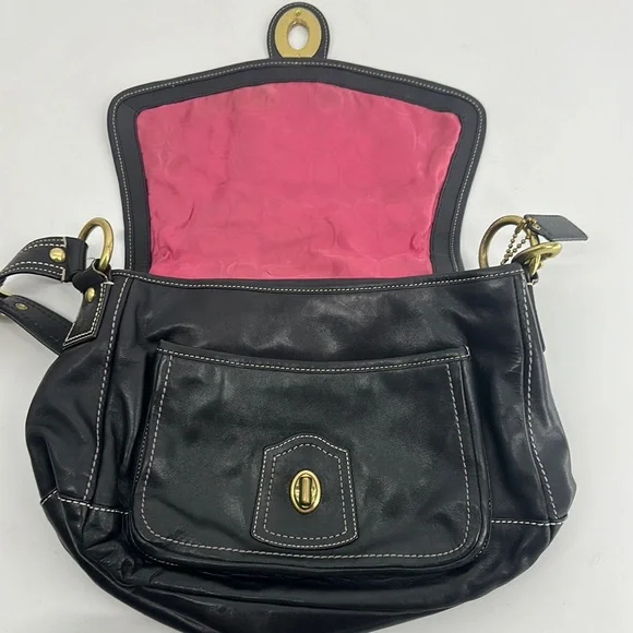 Coach 65th Anniversary Black Leather Shoulder Bag - Picture 6 of 11